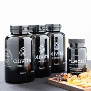 Olivita omega-3 kapsler og +Ledd, muskler og skjelett