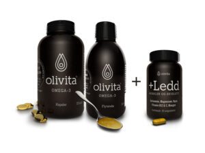 Olivita flytende, kapsler og +Ledd